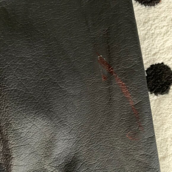 Vintage 80s 90s Leather Suede Trench Coat Long Medium Black Maxi Retro Overcoat - Picture 5 of 16